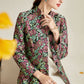 Luxury flower embroidery jacquard retro oversized coat- Stille