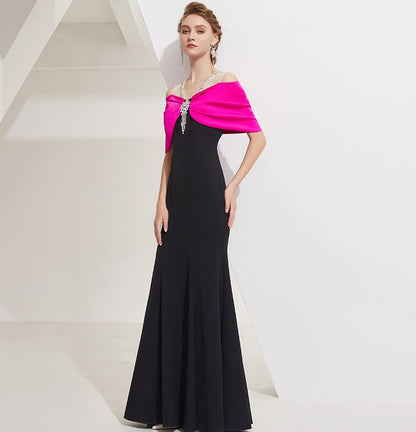 Limited edition High-end light luxury wear banquet long dress- Elia
