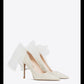 Fab Fei autumn super high heels bowknot stiletto women's white wedding shoes- Baria