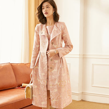 Autumn luxury retro jacquard dress jacket- Jia