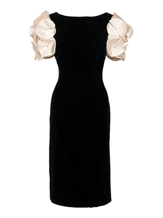 Velvet Petal Little Black dress