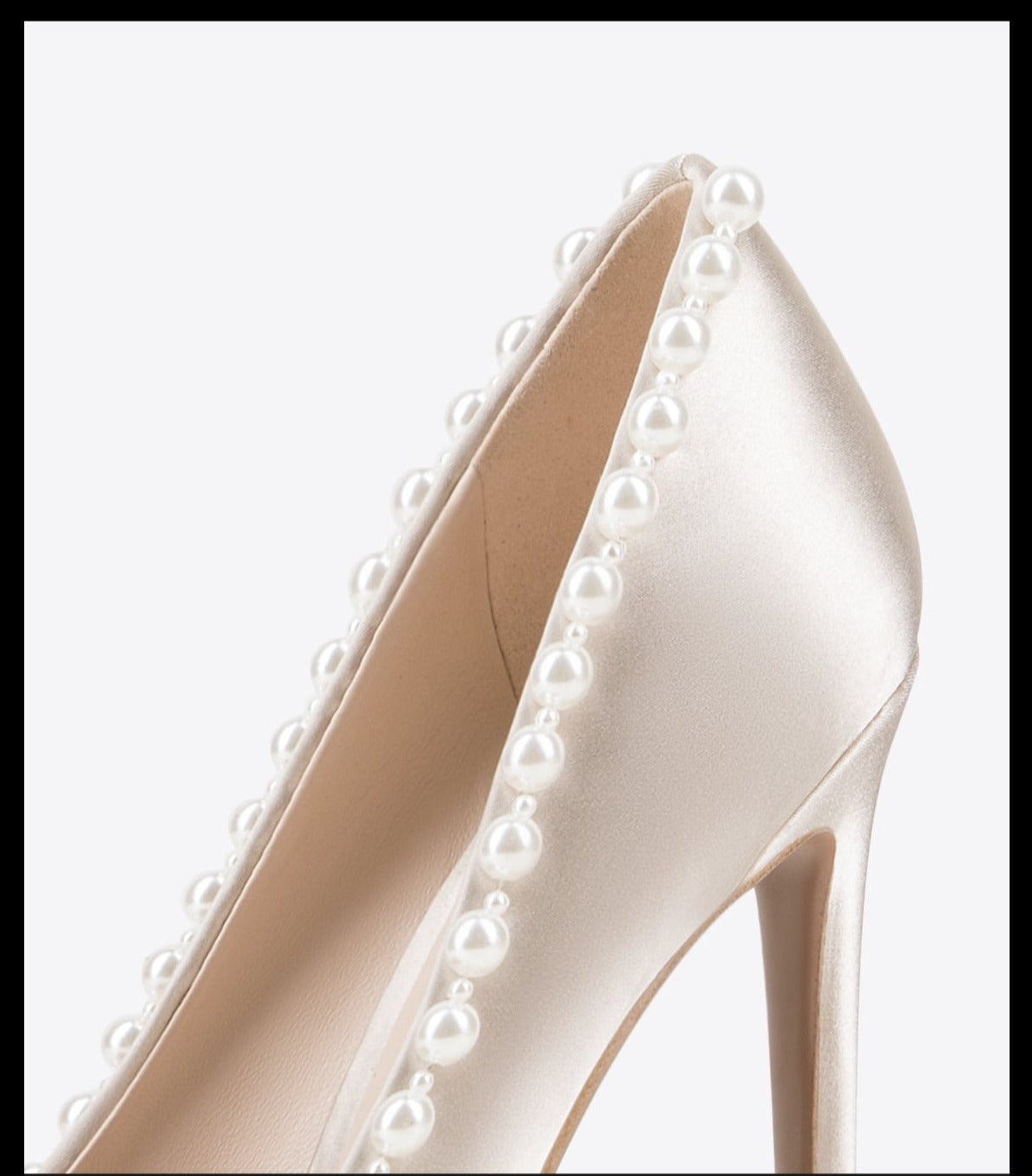 Fabeifei autumn and winter new pointed-toed pearl bow high-heeled shoes - Cilia