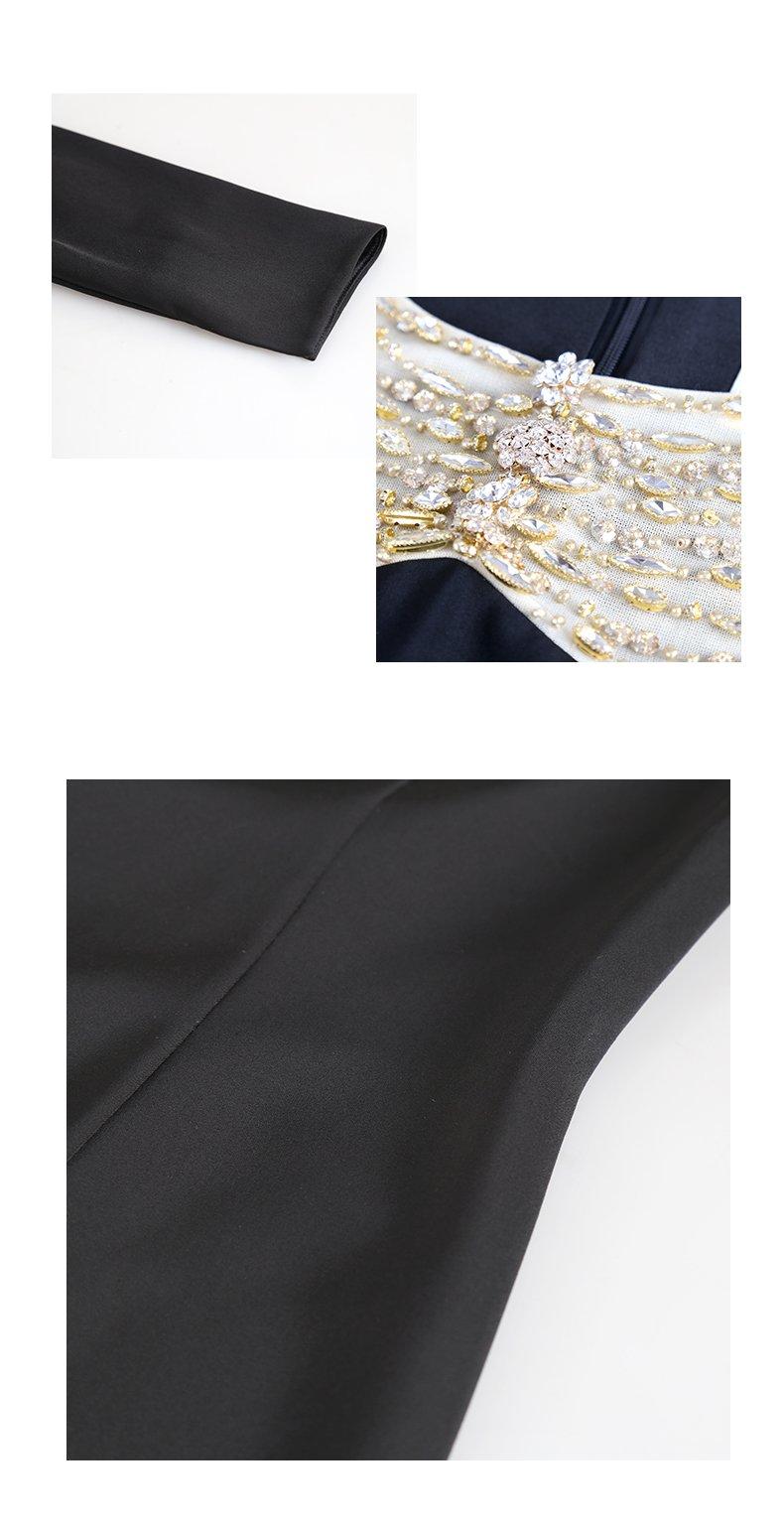 Bodycon black lbd fishtail dress - Kara