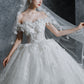 Early Spring 2023 new bride one-shoulder high-end  luxury retro wedding dress - Butterfly Flower