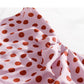 Summer New Pink red Retro Polka Dot Sexy Split Sling Dress - Monroe