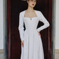 Vintage-style fishtail skirt and classic Hepburn silhouette elegant wedding dress- Nini