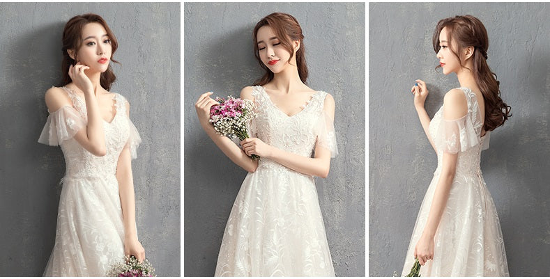Early Spring 2023  starry sky small trailing light wedding dress- Douyin