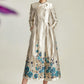 Limited Edition Luxury high end stepford wife 1950 jacquard  v neck mother of the bride dress - Ulja