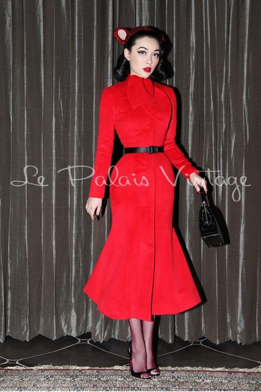 Le Palais vintage limited edition retro fishtail coat- Bilo
