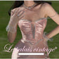Gorgeous pastel pink deep-v spaghetti strap fishbone corset dress- Adeline