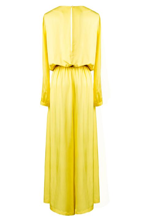 Independent designer silk soft spring and summer in Europe and America hit the color yarn Pleated Dress- Lisa