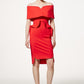 Series spring and summer new design strapless sheath red dress- Soniy