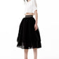 Organza pleated tutu double long skirt- Oliver