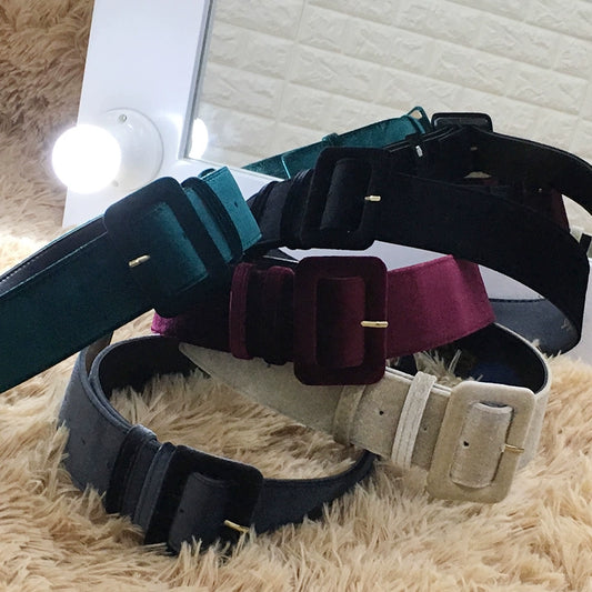 Le Palais Vintage Original Retro Velvet High Waist Belt-Nelly