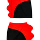 Red and black stretch skirt- Saya