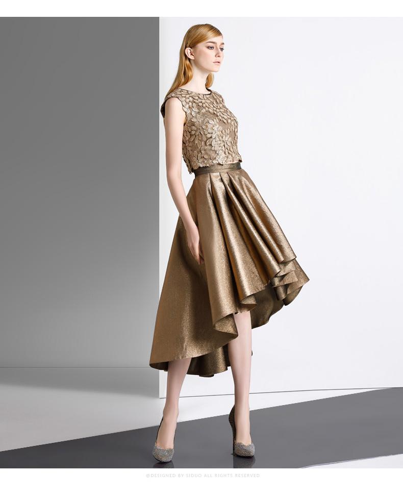 Thinking evening banquet party two-piece dress- Pegi