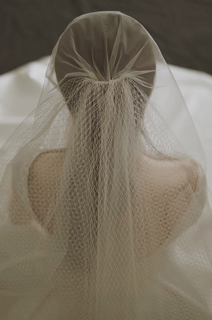 Early Spring 2023 new veil women's short bridal headdress- Cloud Smoke