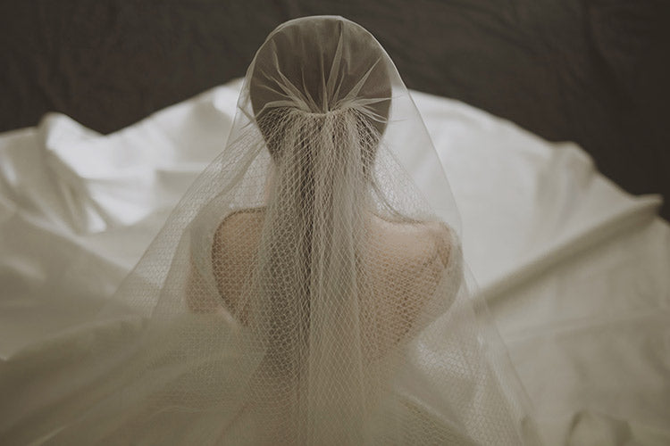 Early Spring 2023 new veil women's short bridal headdress- Cloud Smoke