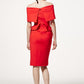 Series spring and summer new design strapless sheath red dress- Soniy