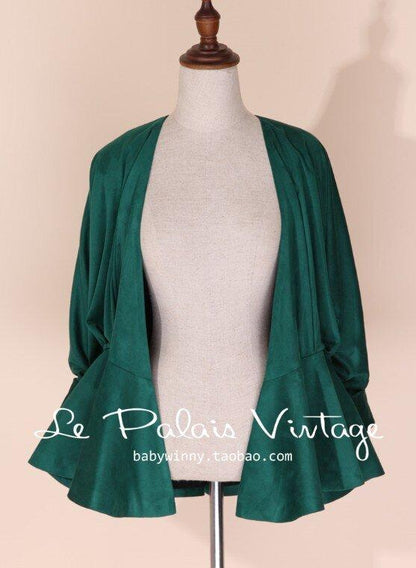 Vintage 50's retro pin up 2 piece green two piece suit set- Media