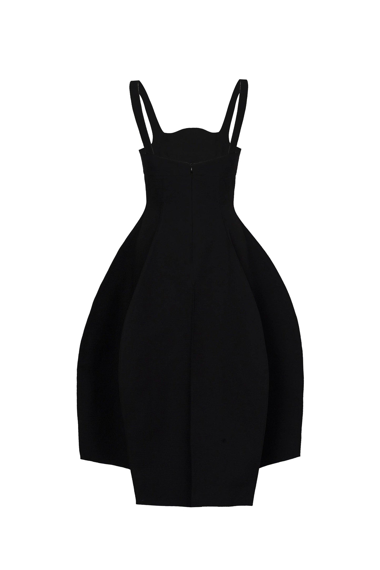 structured coocone thick sphagettit strap cocktail midi dress - Grace