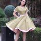 Le palais vintage retro classic 1950 full skirt ball gown color block dress