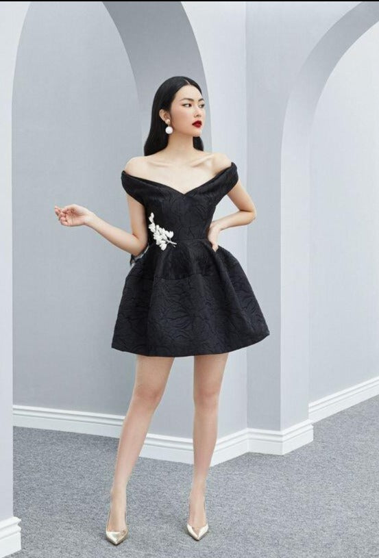Matinee Bell Mini Lbd Cocktail Black Dress- Opia M Matinee Bell Mini Lbd Cocktail Black Dress- Opia M