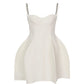 Sweat heart neck cocoon structured cocktail skater princess dress-soline