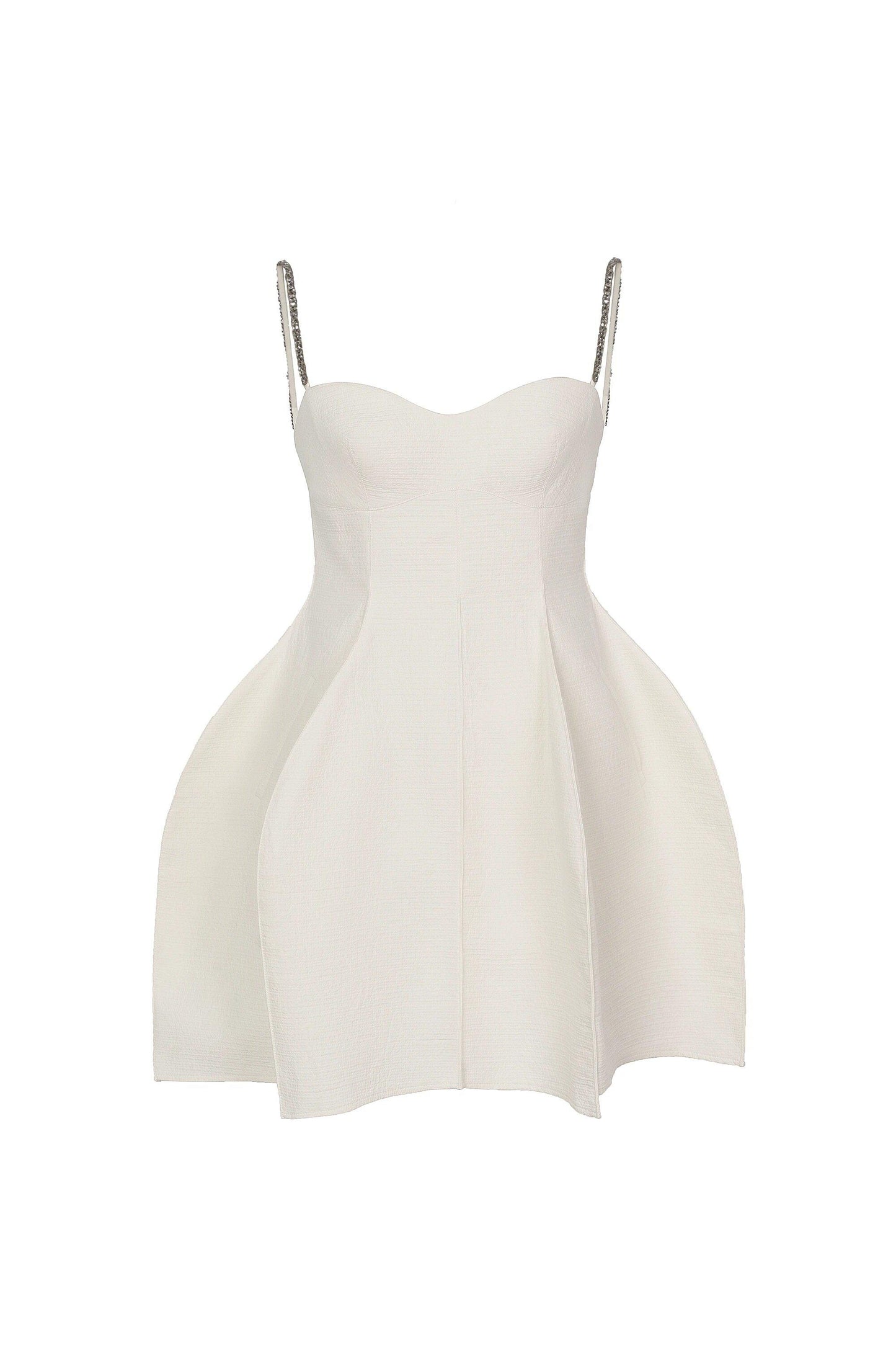 Sweat heart neck cocoon structured cocktail skater princess dress-soline